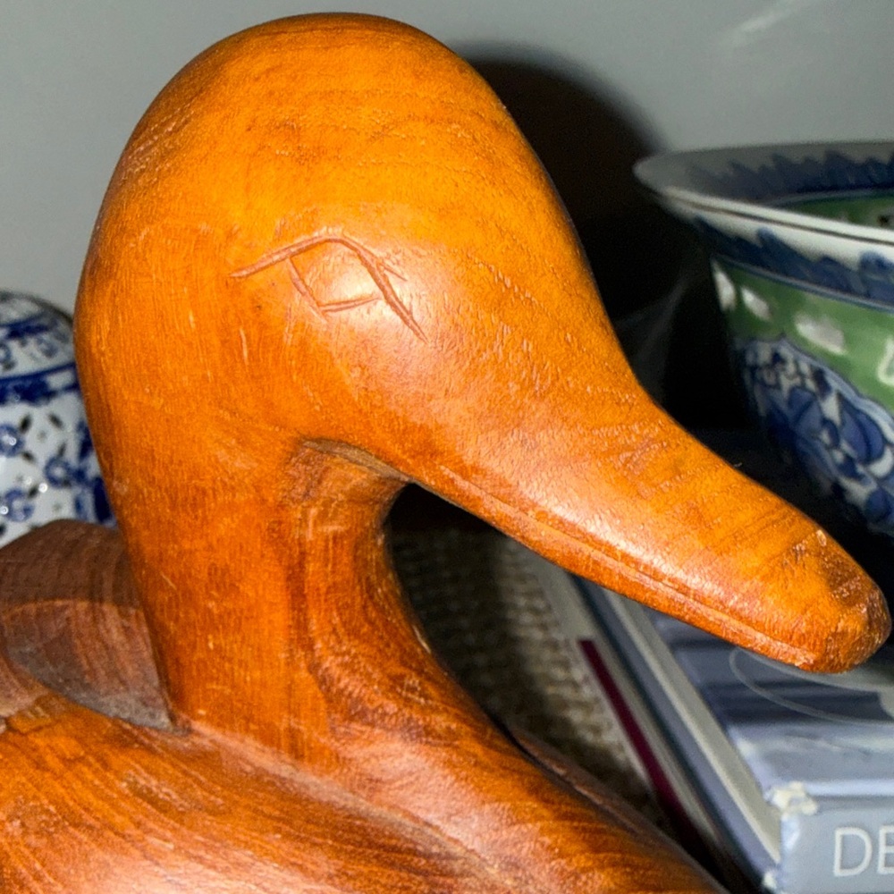 Hand Carved Wooden Duck Bookends - Picture 6 of 6